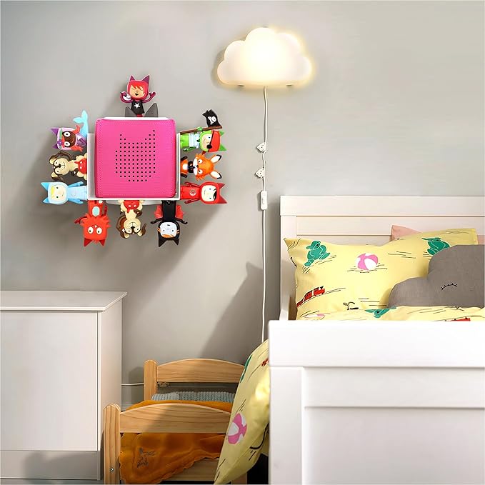 Tonies Storage Shelf for Tonies Box Organizer & Tonies Figures – Magnetic Metal Floating Shelves for 20~25 Tonies Characters ＆ Toniebox 1/2 Player, Designed for Kids' Gifts, U Shape