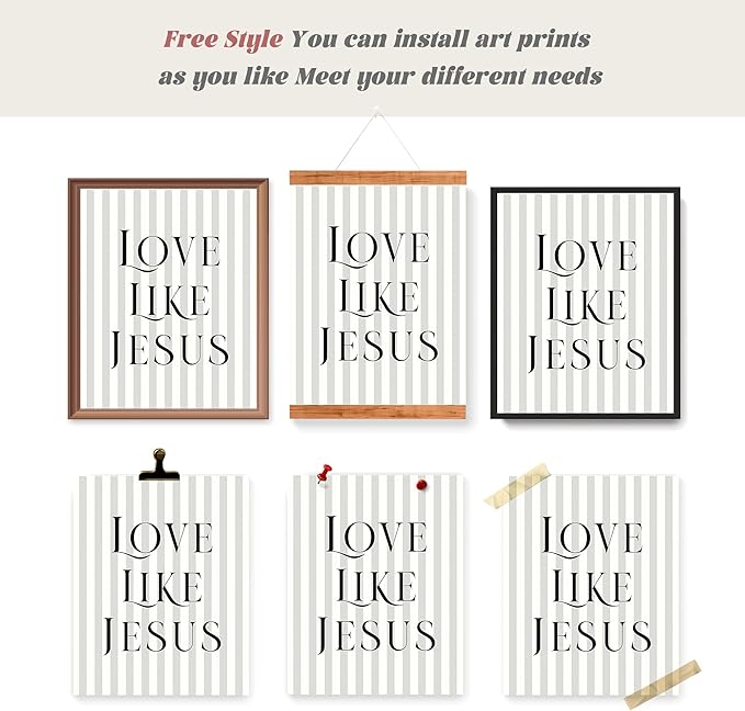 LARTSFRO Coquette Black Bow Jesus Wall Art Decor Posters, Black Bow Room Christian Bedroom Bathroom Wall Art Decor Aesthetic for Teen Girls College Gifts, Inspirational Bible Verses Bow Wall Decor, 10x8 Inch Set of 4 Bow Pictures(UNFRAMED)