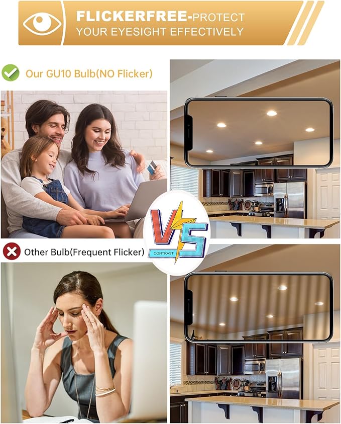 Elenhome 120v 35W GU10 Bulb for Candle Warmer Lamp, 2pcs gu10+c Dimmable 2800K Warm White Halogen Light Bulbs 2 pin, Wax Burner Light Bulb, Full Glass Cover Reflector Track & Recessed Light Bulbs
