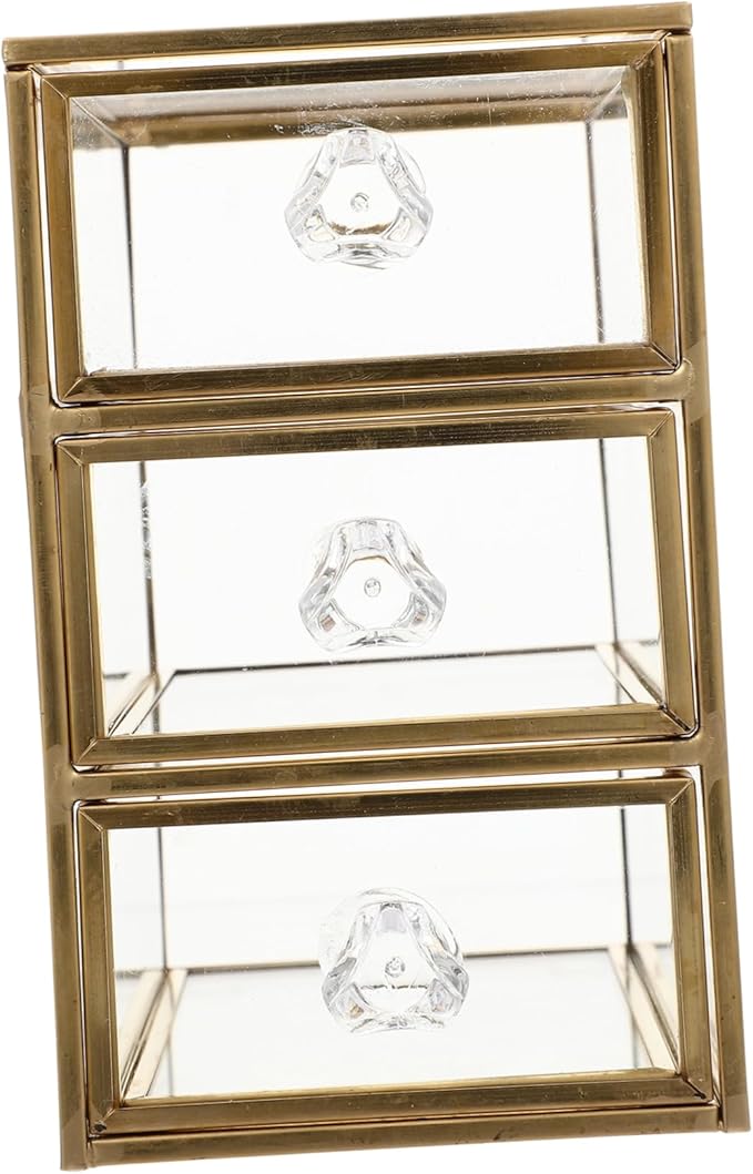 Holibanna Earring Holder Drawer Storage Box Makeup Case Organizer Cosmetics Storage Space-saving Desktop Holder