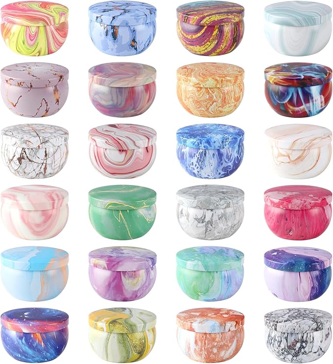 WPONSZU Scented Candles Gifts Set 24 Pack Soy Wax Travel Tin Jar Candles for Home 2.5 OZ jar Candles for Mom for Christmas, Birthday, Thanksgiving, Mother's Day