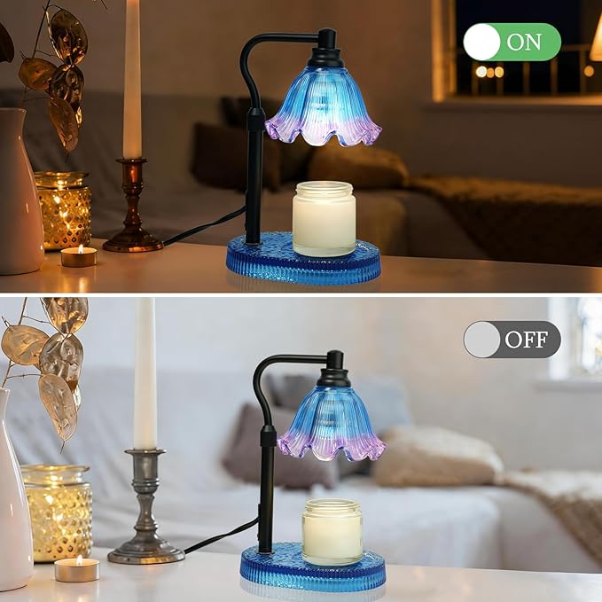 Candle Warmer Lamp with Timer Dimmable, Adjustable Candle Warmer Lamp for Jar Candles 3-Wick, Flameless Smokeless Candle Heater with 2 Bulbs, Home Decor Birthday Mothers Day for Women Mom