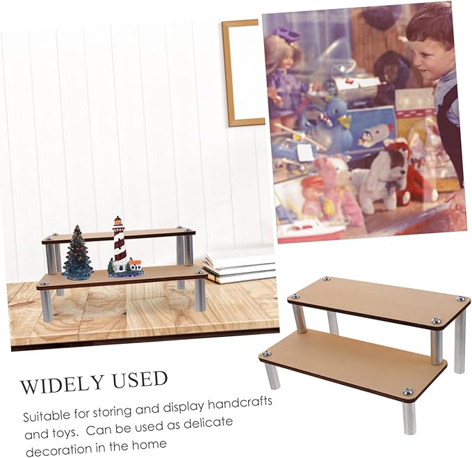 Levemolo Makeup Holders Wooden Riser Display Stand Sturdy Perfume Organizer for Counter Display Rack