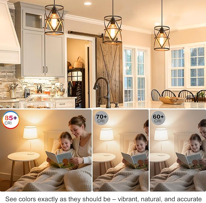 MorningLight 12 Pack Dimmable Vintage LED Edison Bulbs 60Watt, E26 LED Edison Bulbs 60 Watt Warm White 2700K, ST58 Antique Decorative Filament Bulb 6W for Farmhouse Pendant, Porch Lights, 600LM