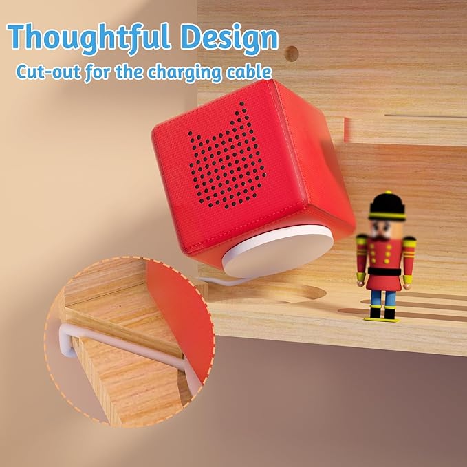 for Tonies Shelf Magnetic - Tonies Figure Organizer for Kids Room, Wooden Magnetic Display Shelf for Tonies Box Holder, Wall Floating Shelves Toy Storage Compatible Charging Station (3 Tier, Wood)