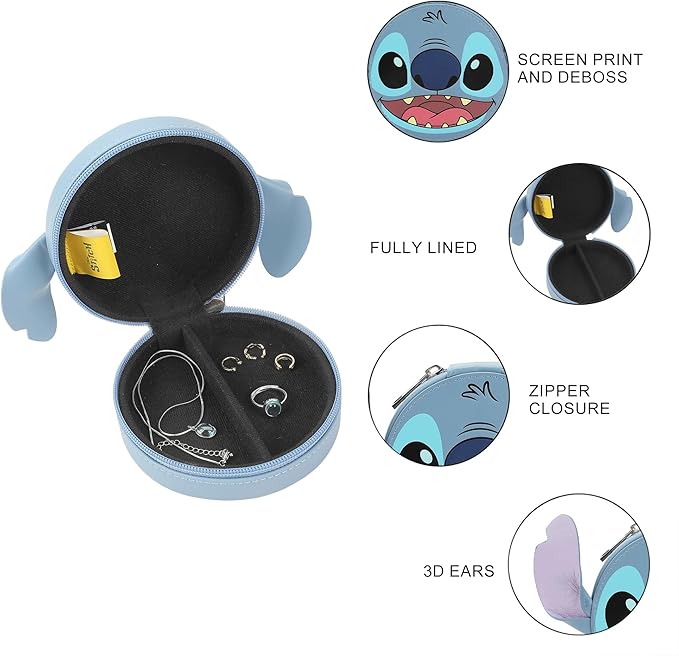 Bioworld Lilo & Stitch Stitch Head with 3D Ears Blue 5" Jewelry Box