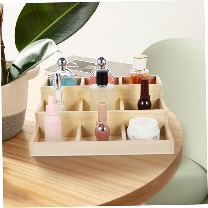 PartyKindom Retro Style Wooden Jewelry Organizer Cosmetics Vanity Organizer for Husband Birthday Treasure Box Jewelry Boxes for Women