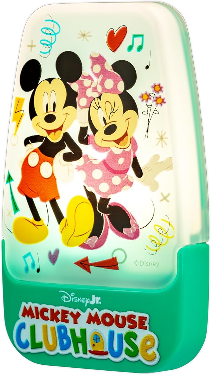 Disney Mickey Mouse Clubhouse LED Night Lights Plug Into Wall NightLight for Kids Room Decor Ambient LightingGirls Boys Bedroom Bathroom Light Nursery 86142