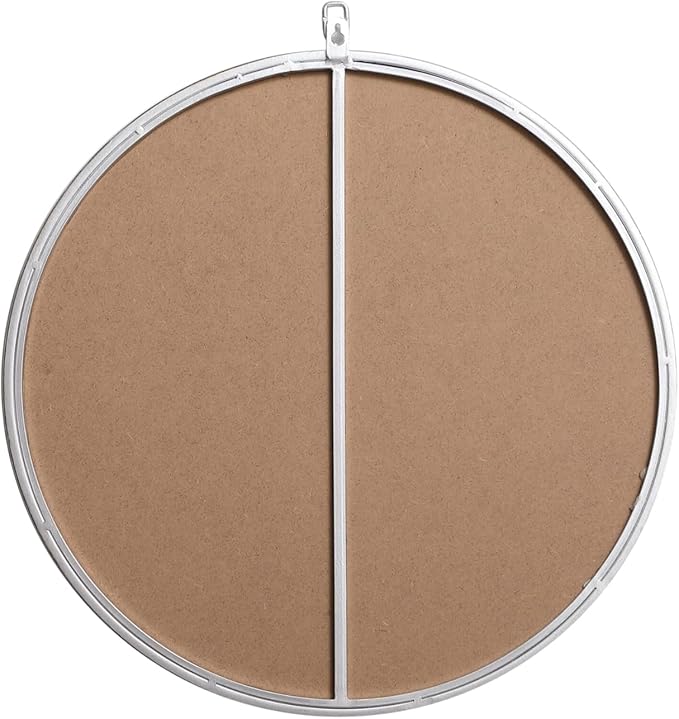 Focus 21x21 Round Wall Mirror, for Bathroom Bedroom Entryway, Silver