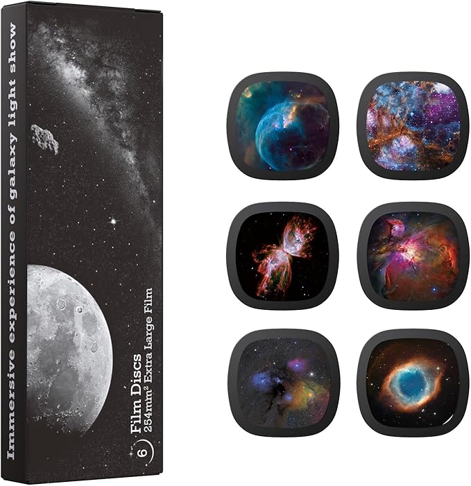 Galaxy Projector Disc – Ultra HD Projector Slide, Compatible Galaxy Projectors and Model SKE-TKQ01 & BL-DQY02 Projectors – 6 Disc Set