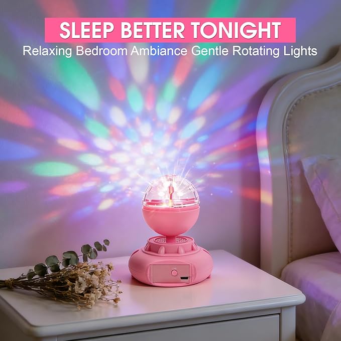 2 Pack Rechargeable Rotatable Star Light Projector, Galaxy Projector, 1200mAh Battery, Suitable Bedroom Decoration, Party, Birthday, Mood Night Light, Room Decor (White)