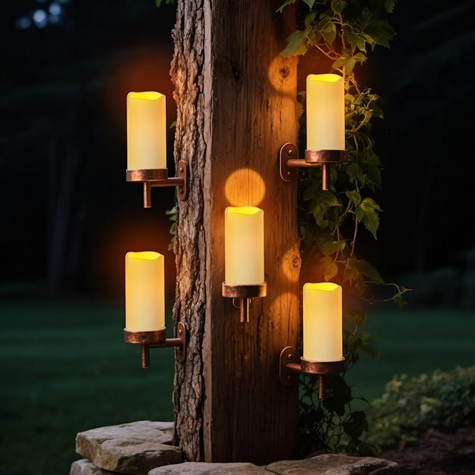 Artmarry 12 Pack Flickering Flameless Candles Large (D 3" x H 6") LED Candles Fake Pillars Outdoor Indoor Battery Operated Candles with Remote for Home Wedding Christmas Holiday Décor (12 Pack)