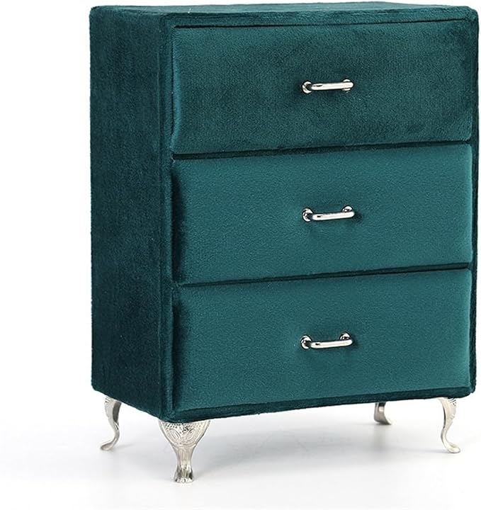 Jewelry Box Flannel Jewelry Organizer Small Sofa Shape Jewelry Organizer Makeup Mirror Ring Organizer Jewelry Makeup Organizer Jewelry Organizer Drawer Jewelry Boxes Organizer ( Color : Green , Size :