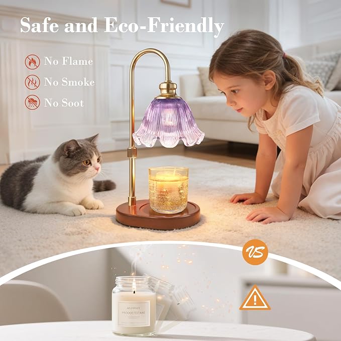 Banbanda Candle Warmer Lamp with Timer: Mothers Day Gifts,Birthday Gifts for Women, House Warming Gifts New Home Decor – Height Adjustable Candle Lamp