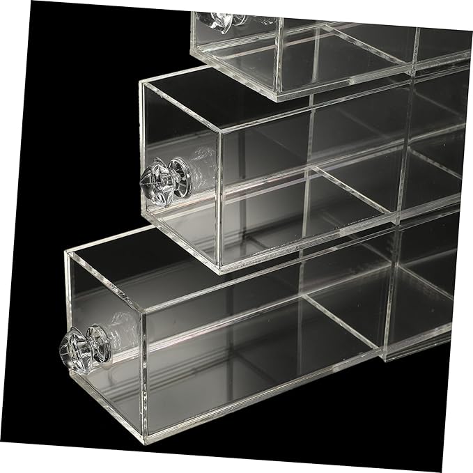 Holibanna Style Jewelry Storage Case Transparent Makeup Organizer Capacity Practical Jewelry Holder for Earrings and Accessories for Bedroom and Vanity Use