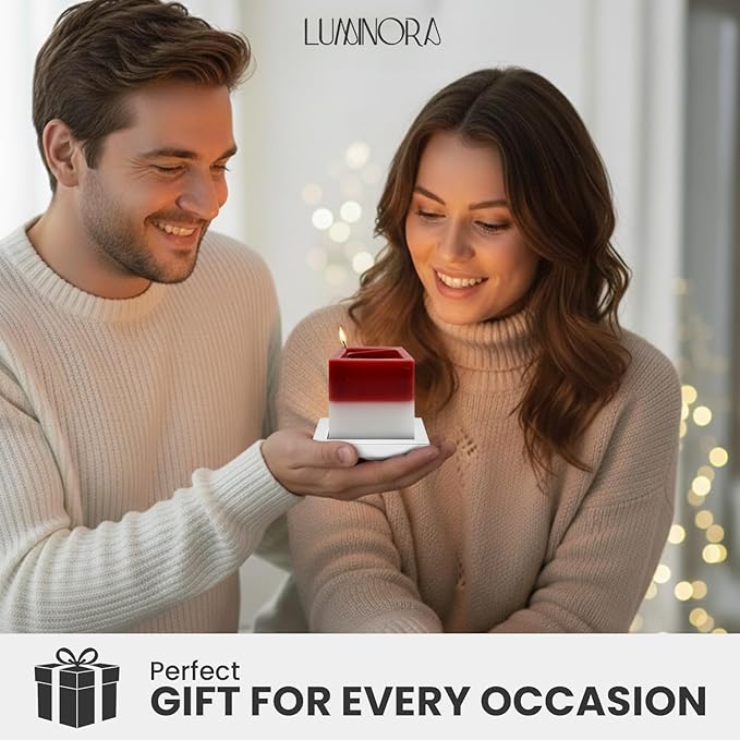 LUMINORA Spiral Scented Candle for Women & Men | Hand-Crafted Decorative Soy Wax Candle | Wooden Wick | Unique Twisted Spiral Burn Design | Aromatherapy Candle | Hanami | (Japanese Cherry Blossom)