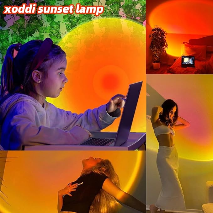 Sunset Lamp Projector Sun Lamp Projector Sunset Light 360° Rotation Lights Sunset Lamp for Bedroom Decor and Aesthetic Room Decor Gifts for Women