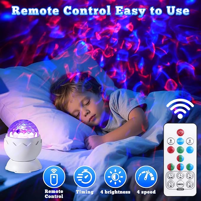 Galaxy Projector, Light Projector, Night Light Projector with Remote Control, Galaxy Light Projector, for Kids Adults, Bedroom, Home Theater, Christmas, Birthdays (White)