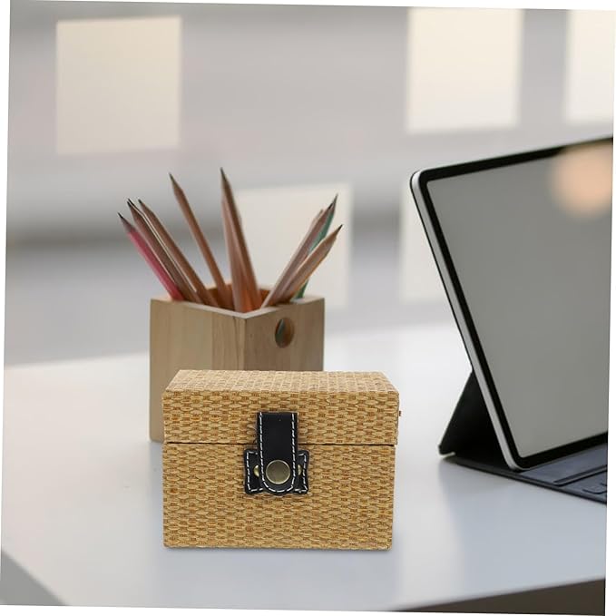 Decorative Wooden Storage Box Lid Small Jewelry Organizer for Cosmetics and Trinkets Rustic Wood Keepsake Container for Home Decor and Giving