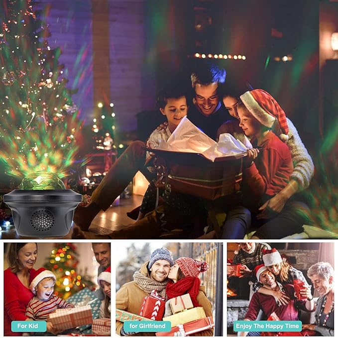 20 Lighting Effects Galaxy Projector, Large Projection Music Speaker, Remote Control Star Galaxy Light, Timer Night Light Projector for Kids Adults, Led Sky Light for Bedroom Gifts