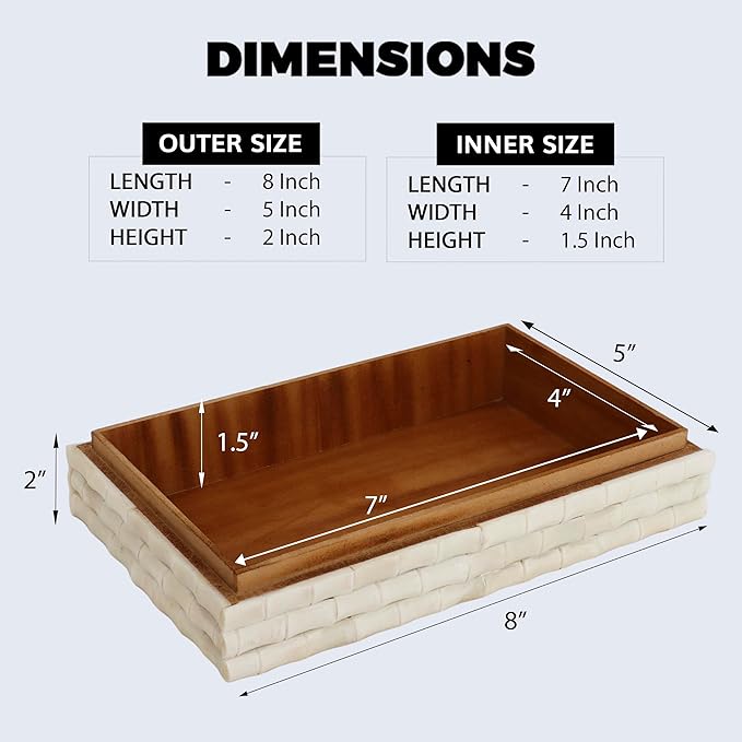 Handicrafts Home Decorative Keepsake Box 8x5 – Small Organizer Box with Lid, Boho Decorative Storage, Retro Memory Box, Unique Coffee Table Décor, Jewelry or Trinket Box, Modern Shelf Decorative Box