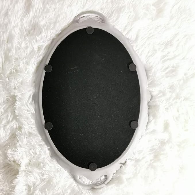 Oval Decorative Mirror Tray, French Style, Makeup Organizer, Jewelry Organizer, Serving Tray, 9.8"x 14.6", Golden Pink