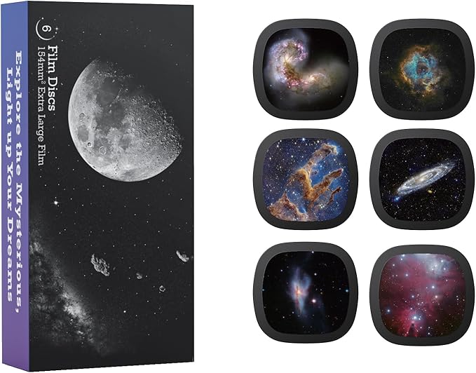 Realistic Discs - Discs for Ainael Meteor and Galaxy Projector, 5k Ultra HD Slide for Home Planetarium, 6 Discs Set Without Projector (Nebula 3)