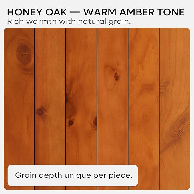 Homeforia Oak Floating Shelves 30 inch Long, High End Solid Real Wood 30inch Floating Shelves for Wall Mounted, Honey Oak Wooden 30in Floating Shelf, Heavy Duty Bracket, 30 X 6.5 X 1.75 in, Set of 3