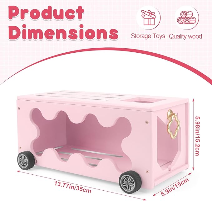 for Tonies Box Organizer Shelf Storage, Treasure Chest Cart for Tonie Shelf Magnetic, Compatible with Tonie box 1/2 Player Tonies Figures Characters for Children, Display Collection 20~30 Characters