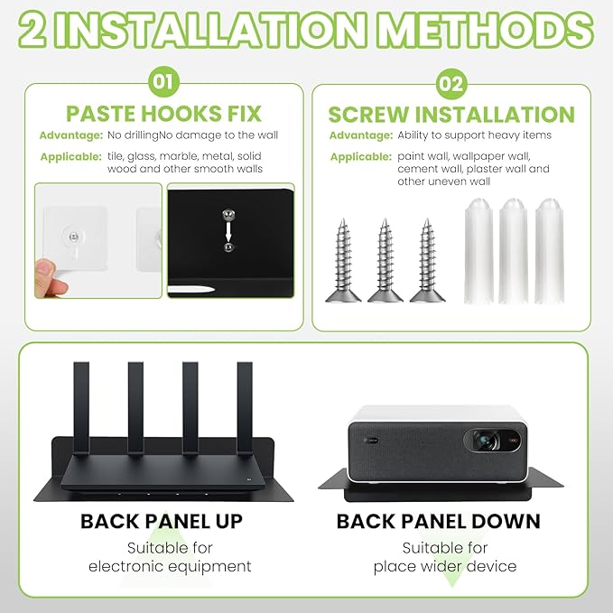 Steel Floating Shelves for Wall,Small Wall Shelf，Suitable for Bedroom, Living Room, Bathroom, Kitchen, Office (Black, 9.1x6.9)