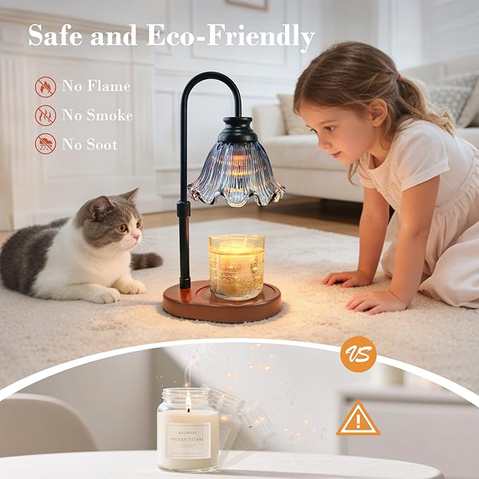 Banbanda Candle Warmer Lamp with Timer: Mothers Day Gifts,Birthday Gifts for Women, House Warming Gifts New Home Decor – Height Adjustable Candle Lamp