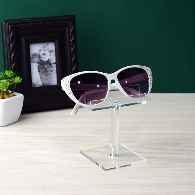 MOOCA 6 Pcs Acrylic Sunglasses Frame Stand, Sunglasses Rack Display, Eyewear Display Stand, Eyeglass Holder, 2 3/4 W X4 H in