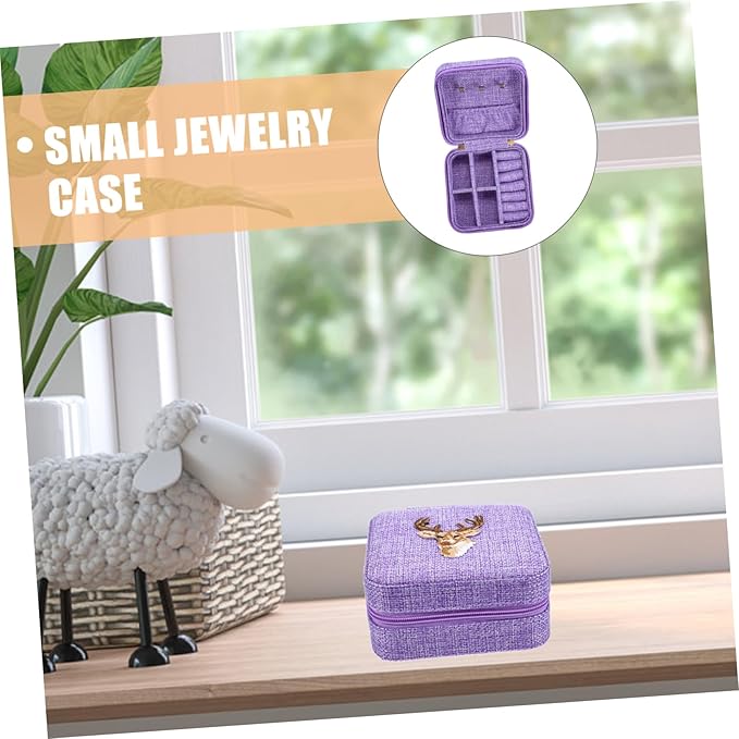 BESPORTBLE Travel Jewelry Organizer Box for Women Portable Earring Ring Holder Storage Case Dividers Small Cosmetic Organizer for Travel Jewelry Storage Box
