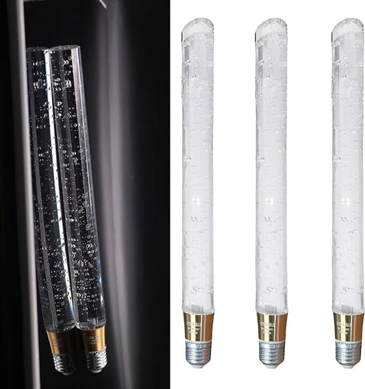 13.7" Crystal Decorative LED Light Bulbs 5 Watt(Equivalent 40w),Fancy Unique Pretty Light Bulb E26 Base, Three Color Lightbulbs for Staircase,Bars, Ambience (FP-16B-300, 4PCS)