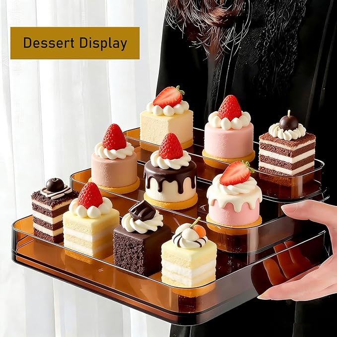 Perfume Stand Organizer - 3 Tier Fragrance Storage Shelf - Figure Lotion Skincare Display Stand Shelves, Spice Vitamins Medicine Bottles Holder, Dessert Table Sturdy Rack for Kitchen Bathroom Countertop Cabinet Vanity Makeup Cosmetics Skincare