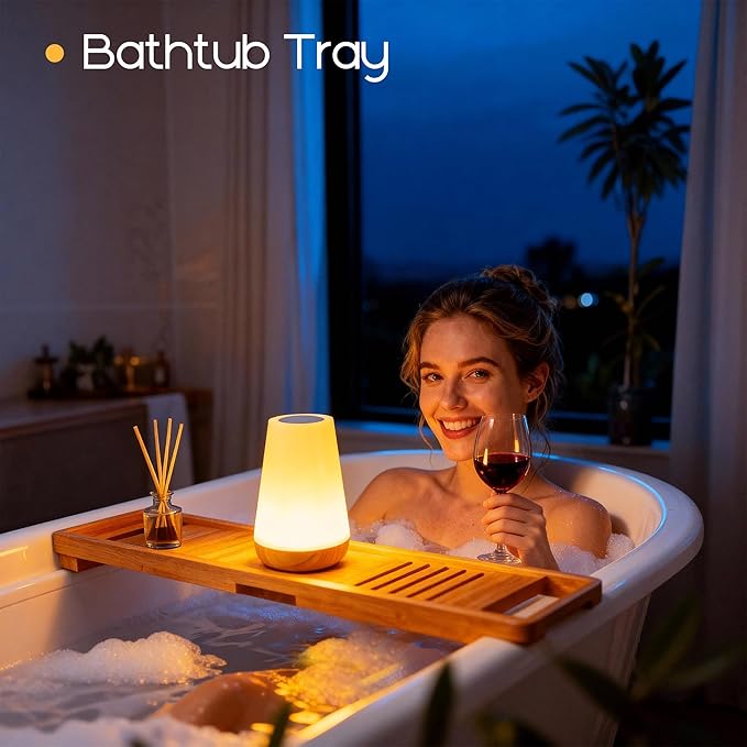 cambk Shower Waterproof Lamp for Bathroom, Rechargeable Mood Light for Inside Shower with Color Changing & Dimmable Brightness, Wireless Ambient Night Bath Lighting