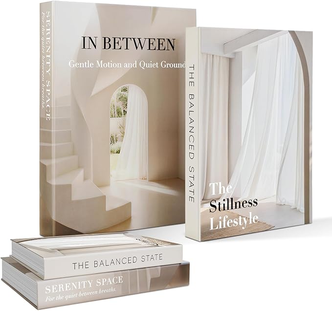 Aesthetic Decorative Books for Home Decor - Stackable Fake Books Storage Box for Coffee Table - Set of 2 Faux Books for Decoration - Fake Book Double as Libros Decorativos and Photo Storage