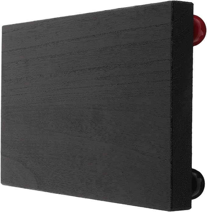 BESPORTBLE Wooden Perfume Holder Tray for Vanity and Makeup – Rectangular Black Solid Wood Decorative Organizer Tray for Dressing Table and Desk Storage