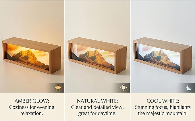 Mount Everest Led Light Box 3 Layers of Acrylic Light Box - Handmade Table Lamp for Room Decor - National Park Travel Signs Travel Gift