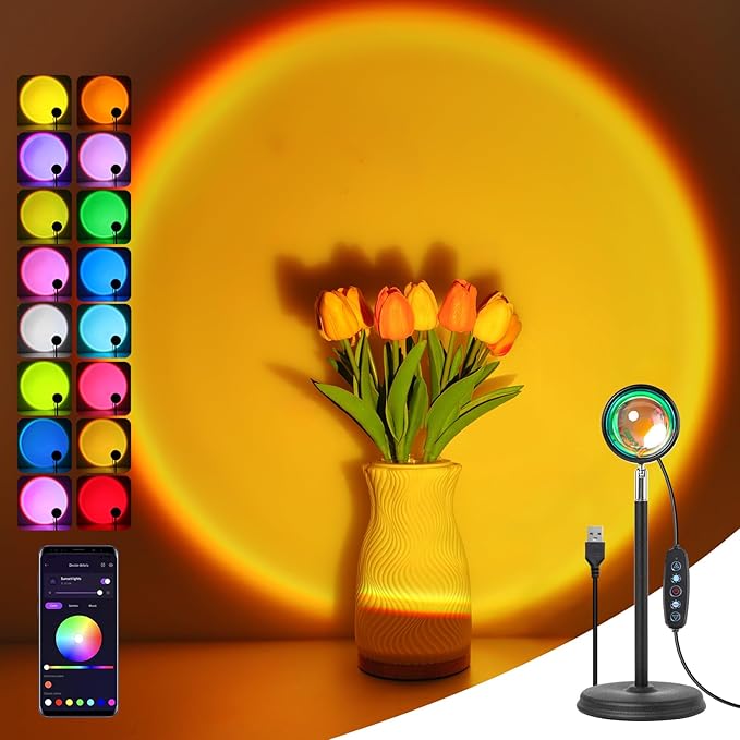 Sunset Lamp, RGB Color Changing LED, Bedroom, Party, Christmas Decor
