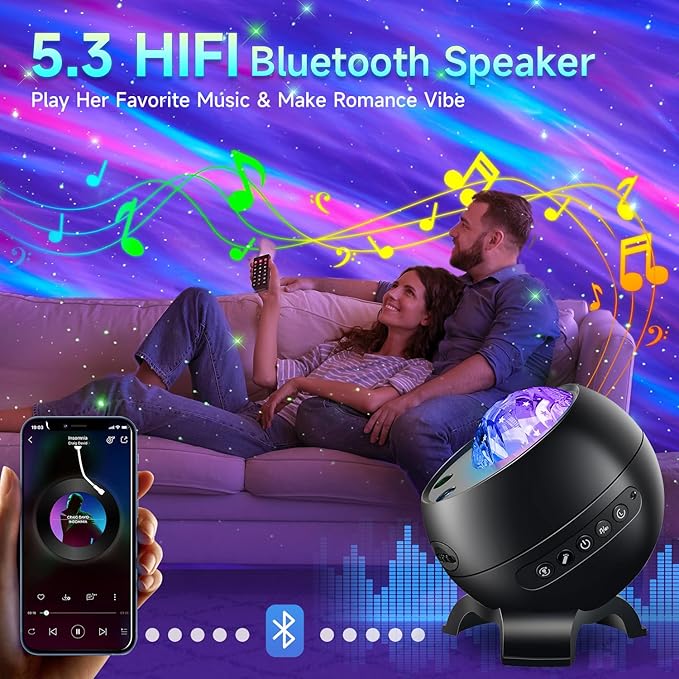 Northern Galaxy Light Projector, 300+Modes & 5 Films Star Projector, 15 White Noise & Bluetooth Northern Lights Projector,Moon Light Projector, Teen Girl Gifts Trendy Stuff, Consumer Electronics.