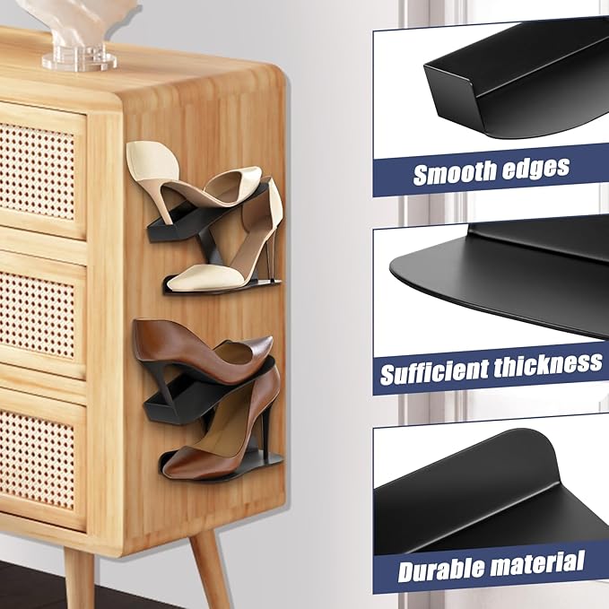 Wall-Mount Floating Shoe Shelves, Sturdy Levitating Sneaker Rack for Showcasing Shoe Collections