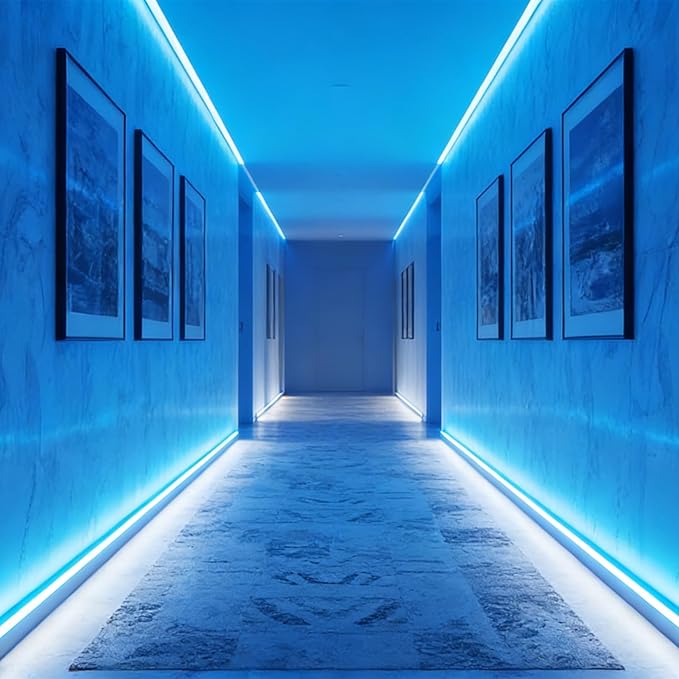 ZSLAIFU 5V LED Strip Lights, Ice Blue USB LED Light Strip, 3.28FT Dimmable Cob LED Strip Light, High Brightness Short LED Strip for Display Cabinet, Living Room, TV Lights