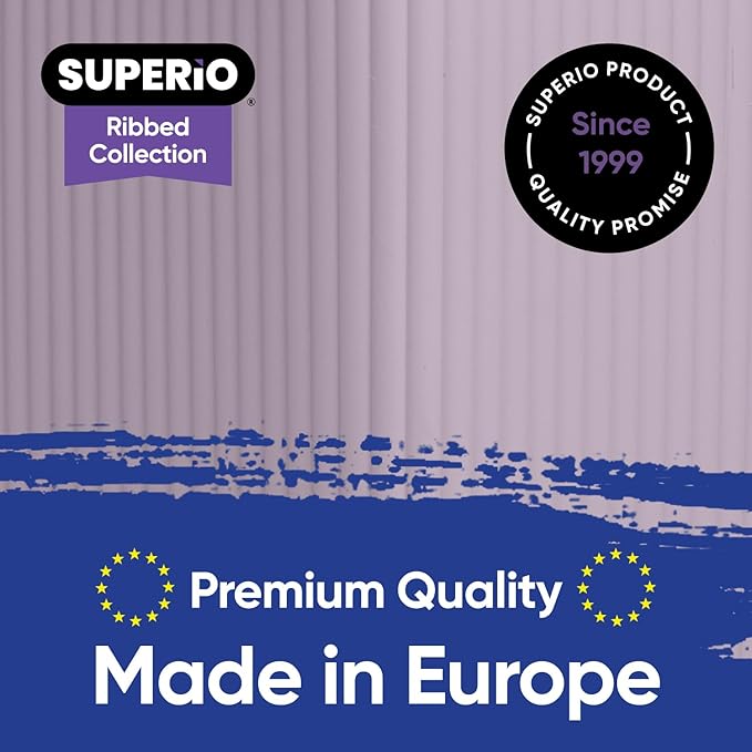 Superio Ribbed Collection - Decorative Plastic Basket Open Home Storage Bins Organizer, Large Lilac Purple (1 Pack) Container Boxes for Organizing Closet Storage Bins for Shelves 15 Liter/16 Quart