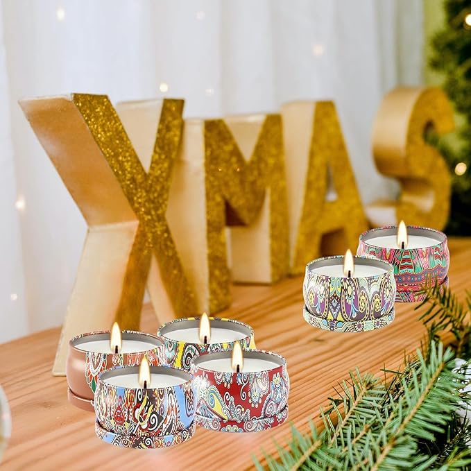 YOROXRG 24Pack Scented Candles,Soy Wax Jar Candles,Aromatherapy Candles for Home 2.5 OZ Scented Candles for Mom for Christmas Candles, Birthday, Thanksgiving, Mother's Day,Valentine'sDay