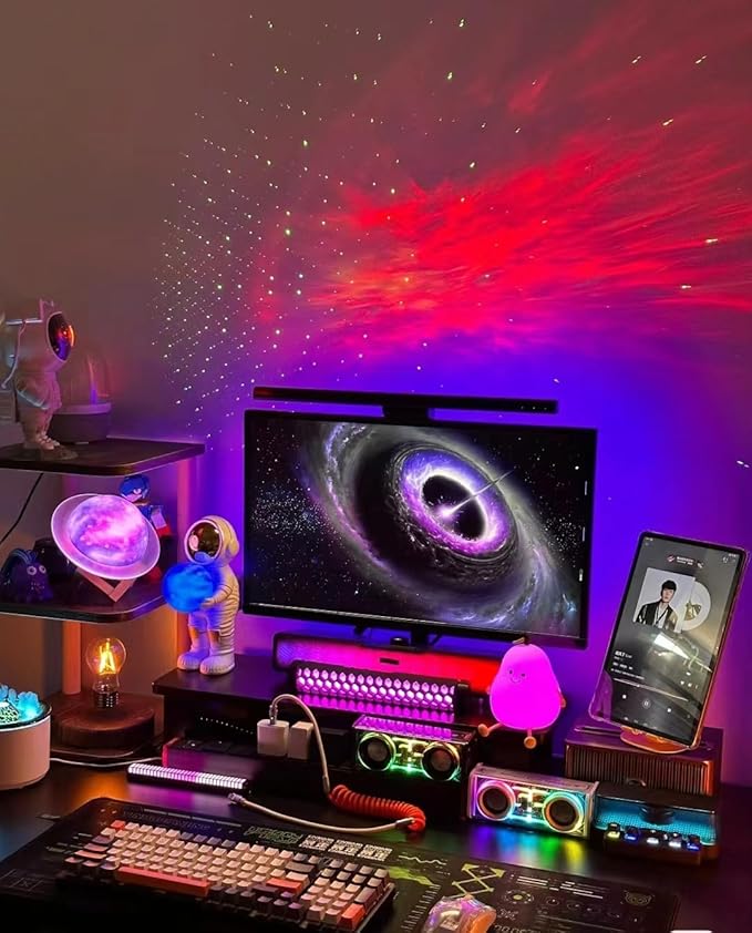 Astronaut Galaxy Projector for Bedroom, 360°Adjustable Star Projector with Timer Remote Control, Night Light Lamp, Sky Light Projecter for Gifts Gaming Party Home Décor