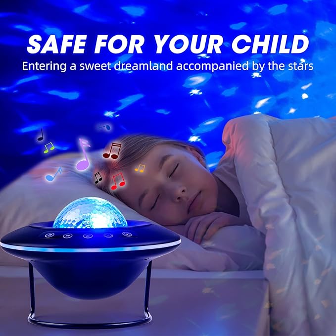 LooEooDoo Star Projector, Galaxy Starry Projection Lamp, Bluetooth Speaker Aurora Lighting with Timer and Remote Control, LED Sky Night Light for Kids Bedroom, Gaming Decor, Home Theater, Ceiling