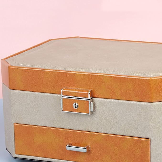 Makeup Organizers Double-Layer Jewelry Box High Capacity Jewelry Storage Box Large Space Jewelry Gift Box Jewelry Case