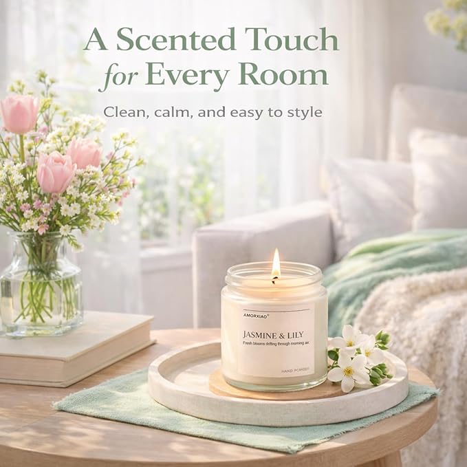 Scented Candles Gift Set, 8 Pack Soy Wax Candles for Home, Long Lasting Burn Floral Fresh Aromatherapy Scents for Women, Birthday, Holiday, Mothers Day