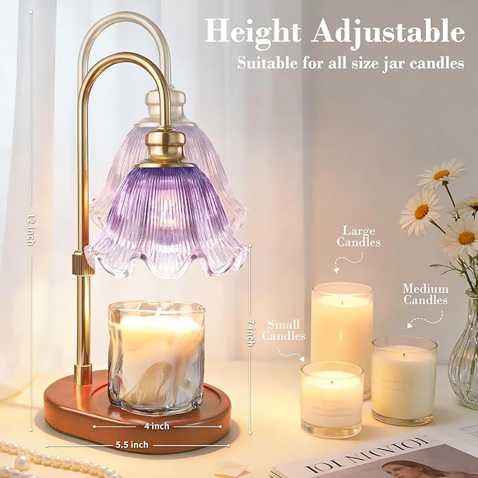 Banbanda Candle Warmer Lamp with Timer: Mothers Day Gifts,Birthday Gifts for Women, House Warming Gifts New Home Decor – Height Adjustable Candle Lamp